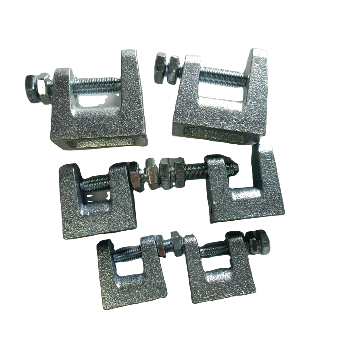 Electro-Galvanized Cast Iron Beam Clamp for 3/8 in Threaded Rod - Image 1
